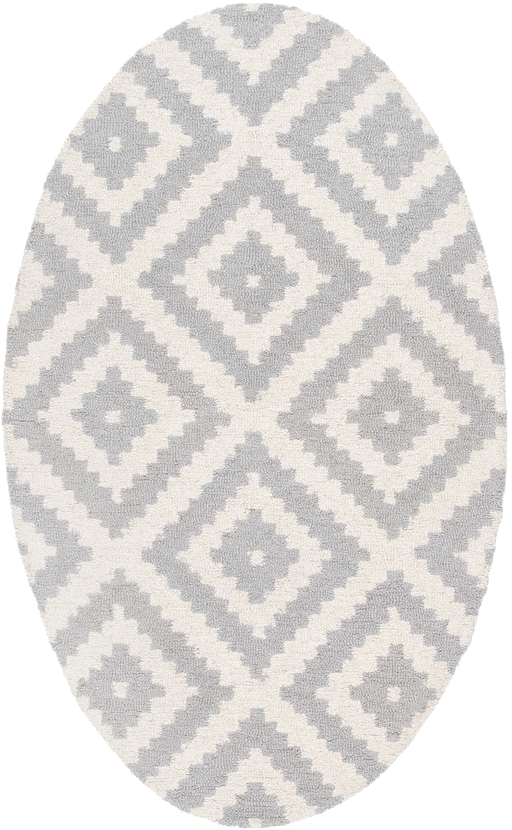 Scandinavian Wool Area Rug Light Grey 160x230 cm