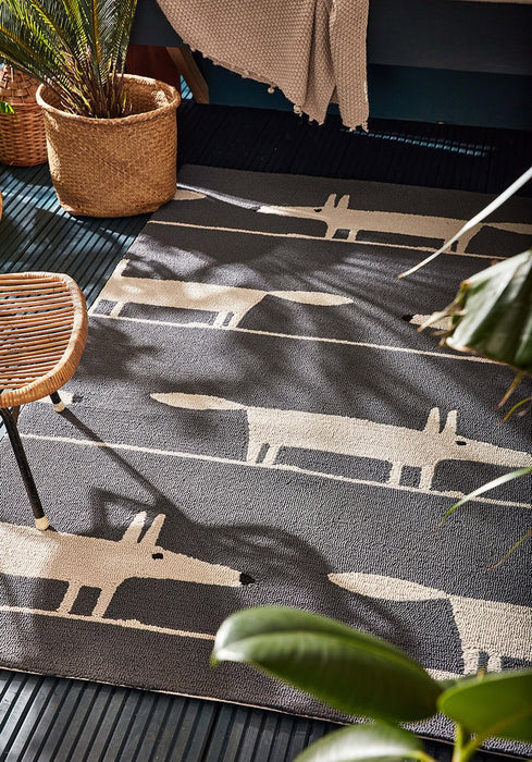 Scion Mr Fox Outdoor Charcoal Rug
