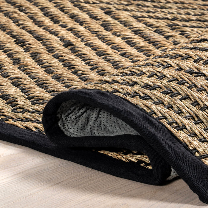 Seagrass Area Rug Black 150x240 cm