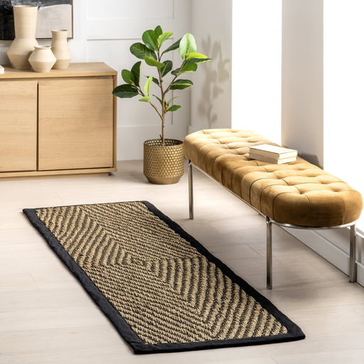 Seagrass Area Rug Black 150x240 cm