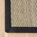 Seagrass Area Rug Black Herringbone Design 150x240 cm