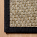 Seagrass Area Rug In Black For Living Room And Bedroom