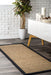 Seagrass Area Rug With Border In Black Color
