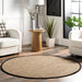 Seagrass Border Area Rug Black 120x180 cm