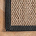 Seagrass Border Area Rug in Black for Home Décor