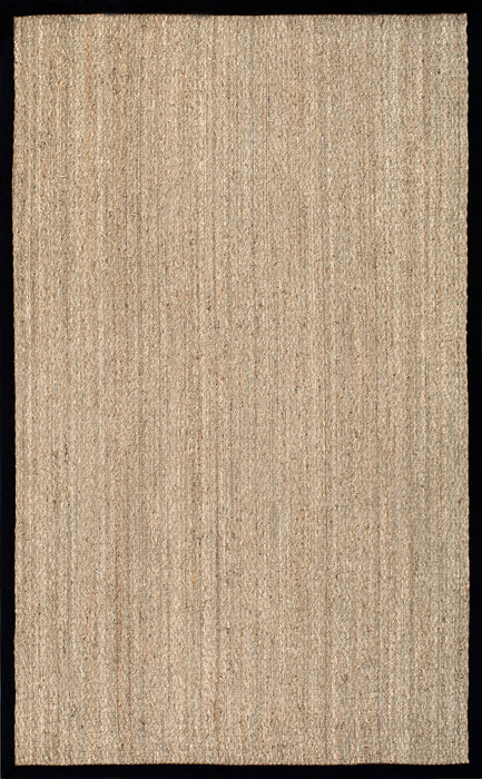 Seagrass Border Area Rug in Black for Home Décor