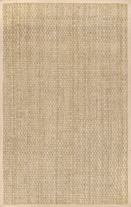 Seagrass Checker Weave Area Rug for Living Room and Bedroom