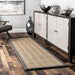 Seagrass Herringbone Area Rug 120x180 cm Dark Grey