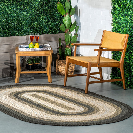 Selena Braided Area Rug For Indoor Outdoor Use Beige 140x200 cm