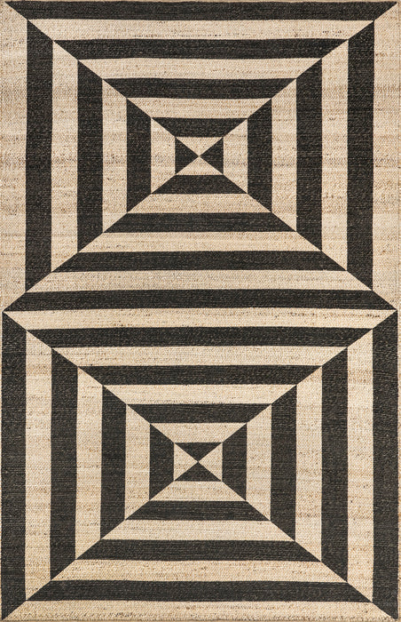 Seline Abstract Area Rug 160x230 cm Dark Grey