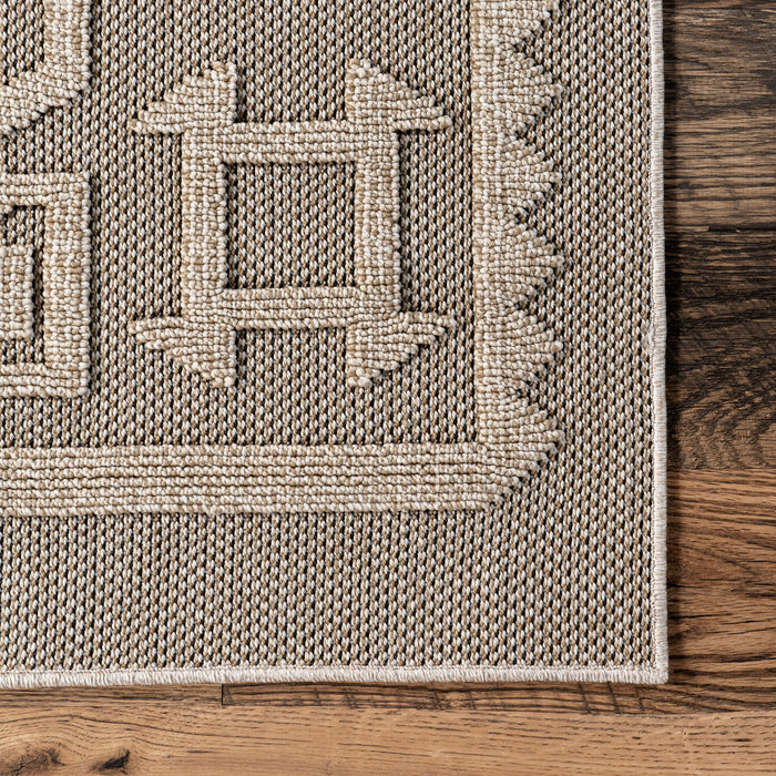 Sequoia Textured Outdoor Rug 120x180 cm Beige