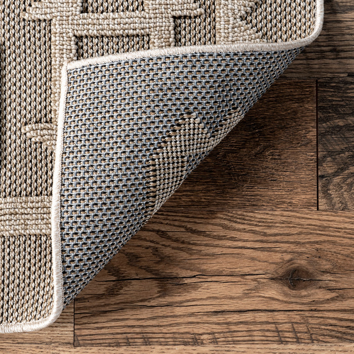 Sequoia Textured Outdoor Rug 120x180 cm Beige