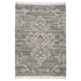 Serenity Traditional Distressed jute- en wolmix platpolig houtskool/grijs vloerkleed