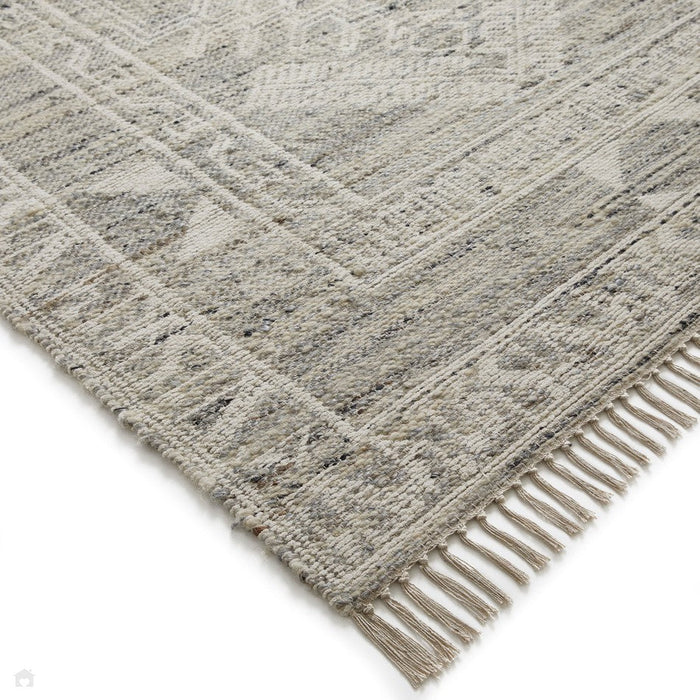 Serenity Traditional Distressed jute- en wolmix platpolig grijs/grijs vloerkleed