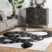 Serpent Pattern Area Rug Black and Off White 160x230 cm