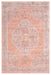 Serrated Emblem Area Rug in Rust Color