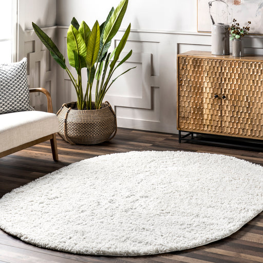 Shaggy Area Rug Off White Soft Plush Comfort 120x170 cm