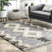 Shaggy Diamond Helix Area Rug Black And White 120x180 cm