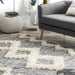 Shaggy Diamond Helix Area Rug Black And White 120x180 cm