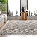 Shaggy Grey Lattice Area -matto 90 x 150 cm