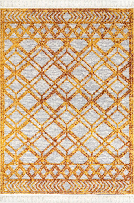 Shaggy Lattice matto 120x180 cm Marigold Color