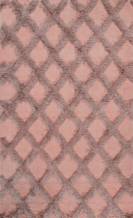 Shaggy Pink Trellis-kuvioinen matto 120x180 cm