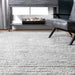 Tappeto Shaggy a righe 120x180 cm Grigio