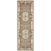 Shensi Tradisjonell blomster Aubusson Medallion Border Oriental Chinese Style Håndskåret Hi-Low Textured Wool Beige/Brown Runner