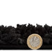 Sierra 9000 Plush Soft High-Density Stain-Resistant Plain Textured Polypropylene Shaggy Black Rug