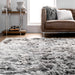 Silky Shag Area Rug 120 cm Silver Color