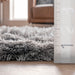 Silky Shag Area Rug 120 cm Silver Color