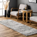 Silver Abstract Area Rug for High Traffic Spaces