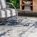Silver Abstract Area Rug for Living Room and Bedroom
