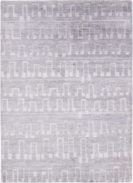 Silver Knotted Rug