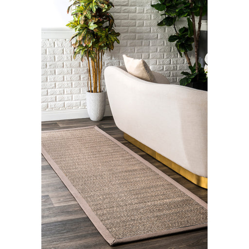 Sisal Area Rug Khaki 120cm Durable Natural Fiber Design