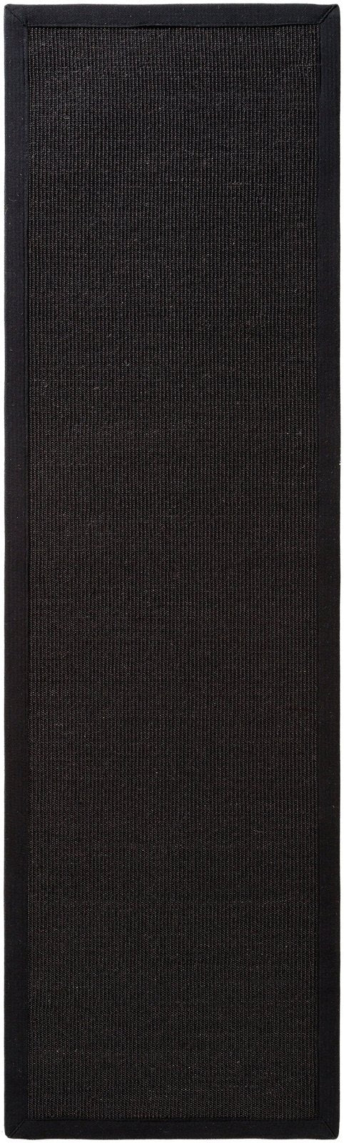 Sisal Black/Black Runner Rug