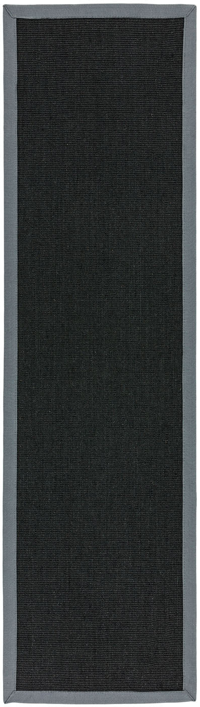 Sisal Black/Grey Runner Rug