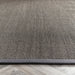 Sisal Border Plain Hand-Woven Textured Natural Fibre Flatweave Dark Grey/Grey Border Rug