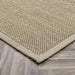 Sisal Border Plain Hand-Woven Textured Natural Fibre Flatweave Light Beige/Sand Border Runner