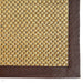 Sisal Border Plain Hand-Woven Textured Natural Fibre Flatweave Warm Natural/Dark Brown Border Rug