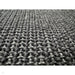 Sisal Cotton Border Plain Natural Fibre Ribbed Textured Flatweave Black/Black Rug