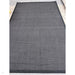 Sisal Cotton Border Plain Natural Fibre Ribbed Textured Flatweave Black/Black Rug