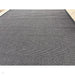 Sisal Cotton Border Plain Natural Fibre Ribbed Textured Flatweave Black/Grey Rug