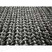 Sisal Cotton Border Plain Natural Fibre Ribbed Textured Flatweave Black/Grey Rug