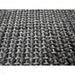 Sisal Cotton Border Plain Natural Fibre Ribbed Textured Flatweave Black/Grey Rug