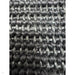 Sisal Cotton Border Plain Natural Fibre Ribbed Textured Flatweave Black/Grey Rug