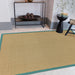 Border de algodón de sisal lino con textura de fibra natural de fibra natural lino/alfombra aqua