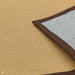 Sisal Cotton Border Plain Natural Fiber Ribbed Textured Flatweave Linen/Chocolate Runner