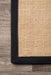 Sisal Herringbone Area Rug in Black 50x76 cm