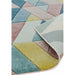 Sketch SK02 Rhombus modern geometric moale moale sculptat manual albastru cu pile plate/roz/galben/cremă/covor multicolour